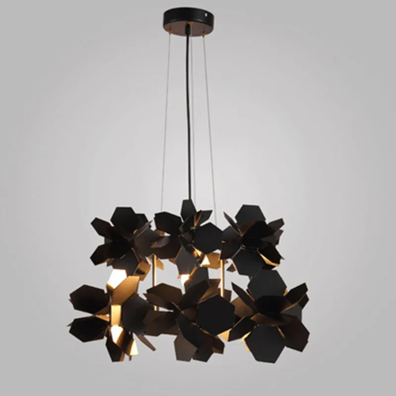 

Novel LED Chandelier Modern Nordic Bar Iron hanging lights / White / Black Simple Dining Room Living Room chandelier ceiling