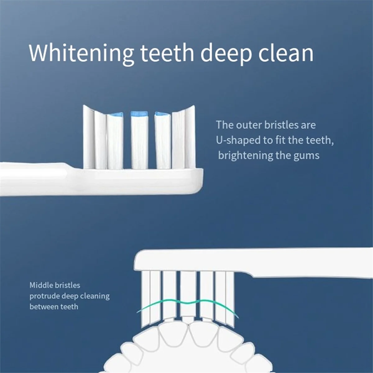 Для MIJIA T301 MES605 T302 MES608 T501 MES607 Сменные насадки для электрической зубной щетки белые