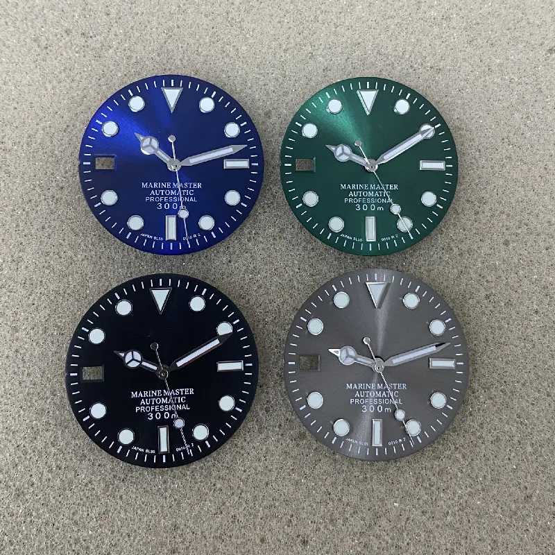 NH35 case LHD (left hand drive) set Accessories sapphire modified mechanical waterproof watch NH35 movement  dial hand C3 Date