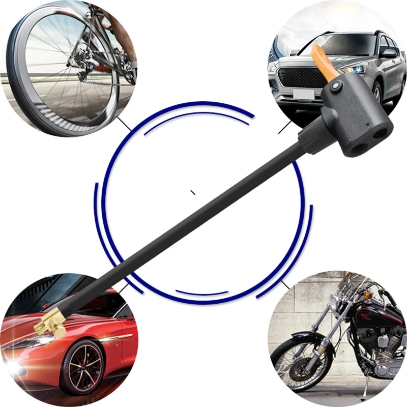 

1 шт. удлинитель для воздушного компрессора, адаптер, Поворотный Автомобильный шланг для воздушного насоса, трубка для быстрого насоса, адап...