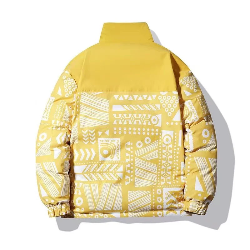 8xl Plus Size Men Clothing Men Winter Thick Padded Jacket Student Version Trend Double Sided Cotton Pattern Winter Jackets