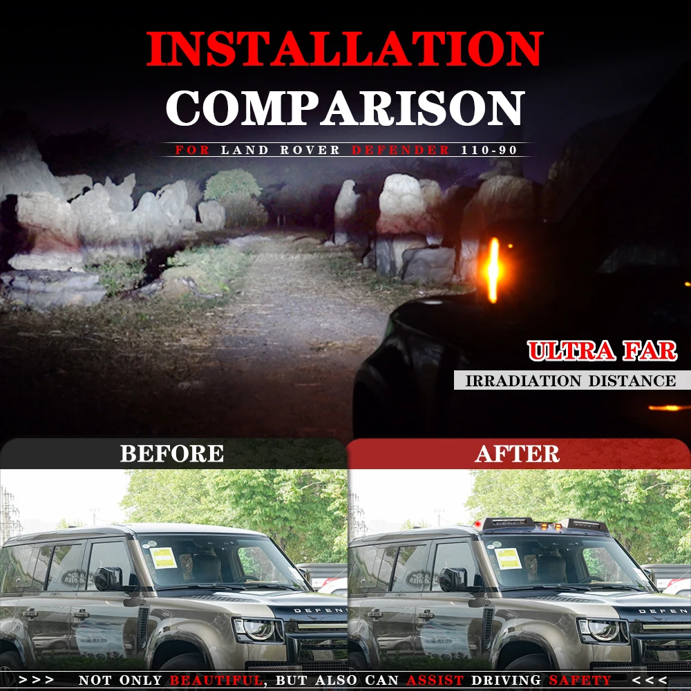 Матовая светильник ная подсветка на крышу для LAND ROVER защитить 2020 2021 аксессуары