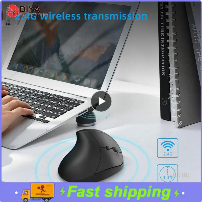 

2400dpi Gaming Mouse Usb Receiver 2.4ghz Usb Computer Mice Ergonomic Desktop Wireless Vertical Mouse Computer Accessories