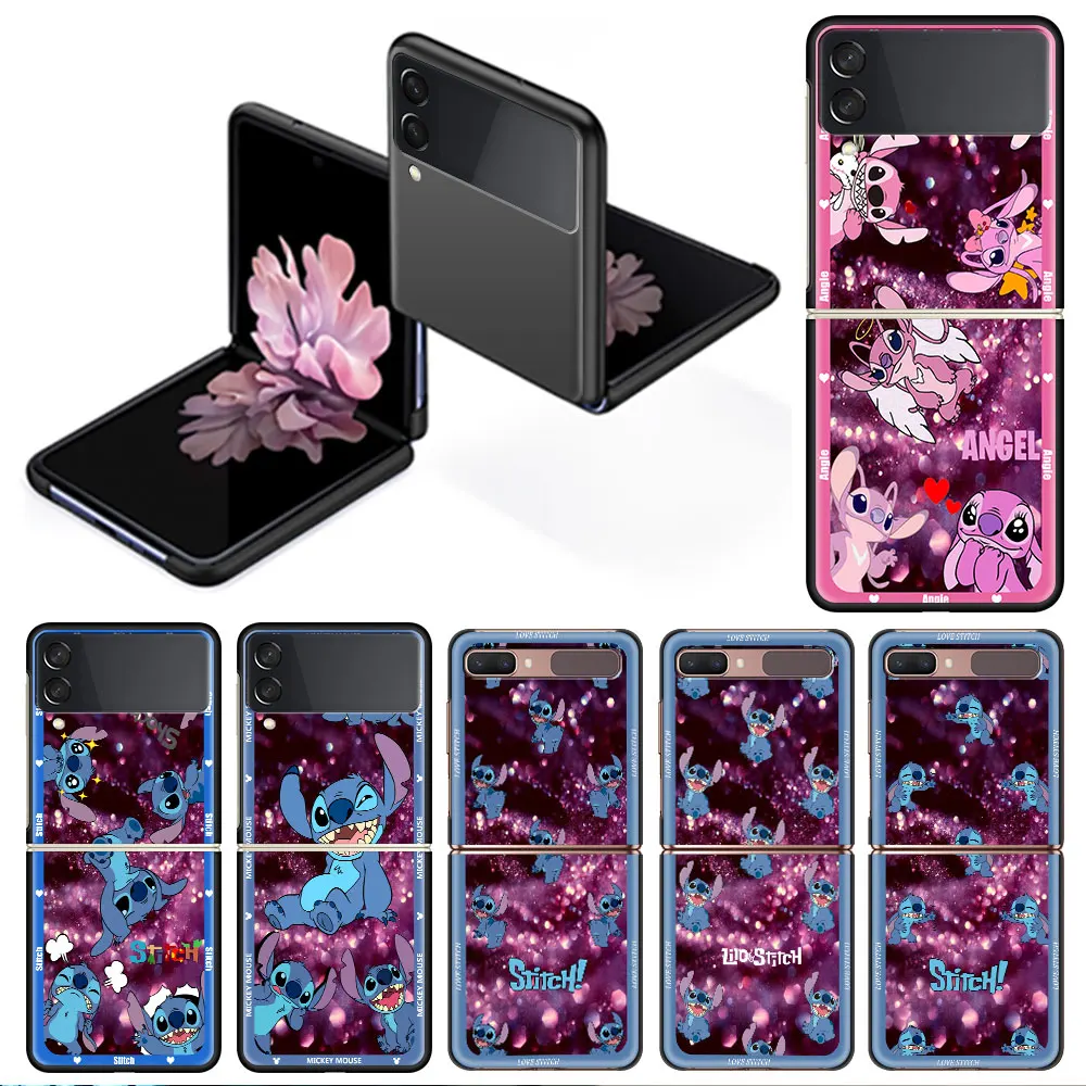 

Sky Lilo & Stitch Case for Samsung Z Flip 3 4 5G Capa for Galaxy Z Flip3 4G Black Hard Funda ZFlip4 Cover 6.7 Inches