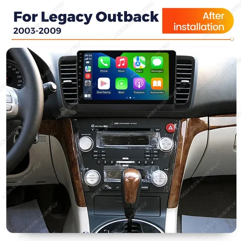 9-дюймовый 2 Din Car-play Auto BT автомобильный радиоприемник Android 14 для Subaru Outback 3 Legacy 4 2003-2009 мультимедийный видеоплеер GPS головное устройство