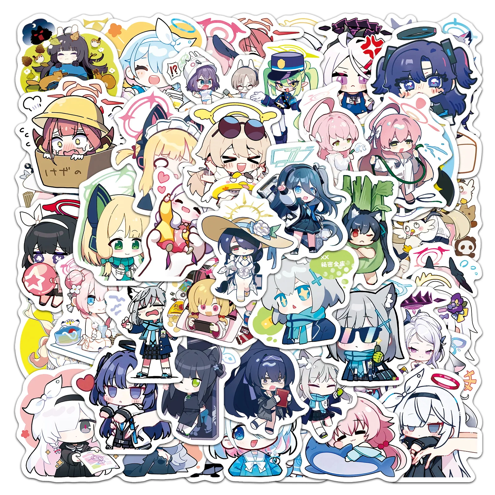 

Набор из 50 синих водонепроницаемых стикеров