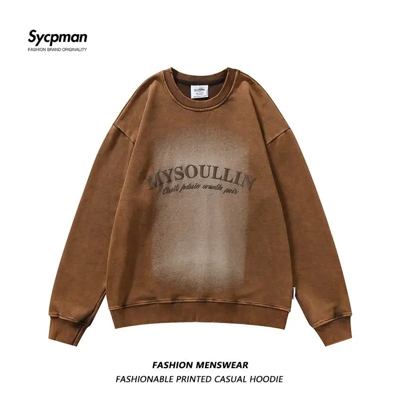 

2022 Autumn New Style Fried Street Alphabet Printing Men and Women Lovers Oversize Round Neck Casual Sweater