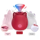 Вибраторы для сосков Роза, присоска для сосков, присоска для оральной стимуляции клитора, мощные Вибраторы интимные игрушки для женщин Rose Vibator, игрушка