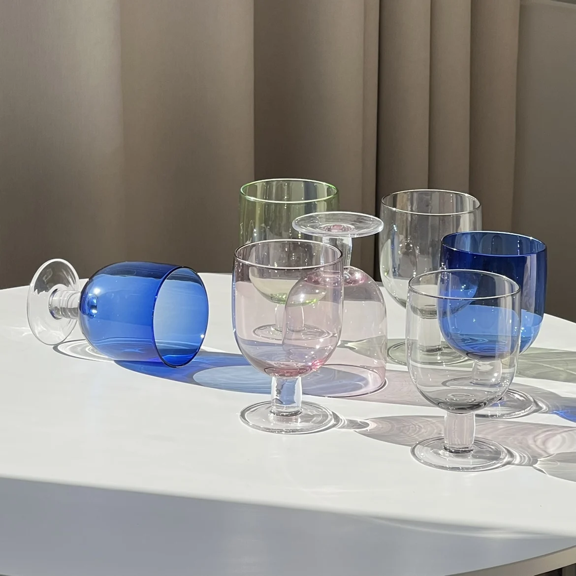 Французский стакан в стиле ретро для воды сока молока средневековый вина бокал