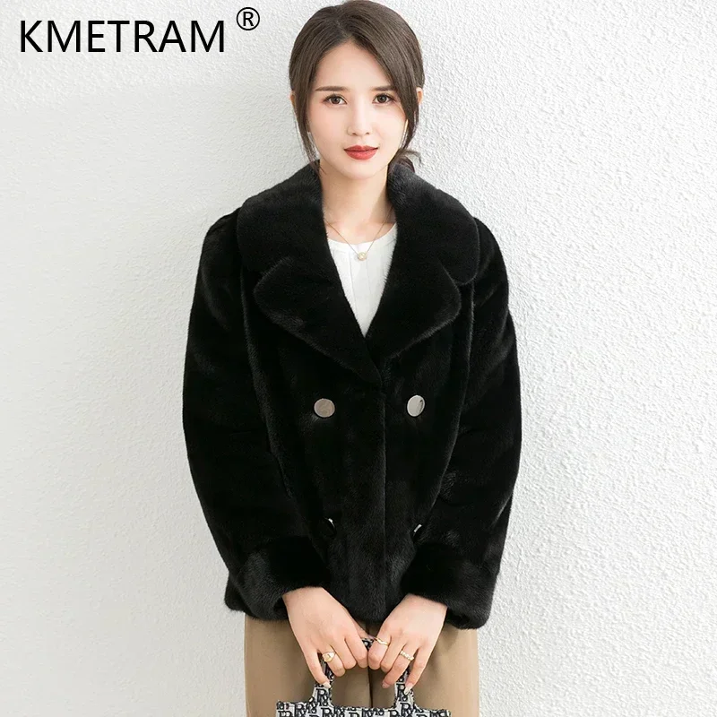 Роскошные натуральные норковые пальто женская одежда осенне-зимние куртки для