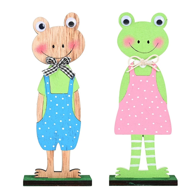 

2 шт., декоративные пасхальные лягушки для украшения стола