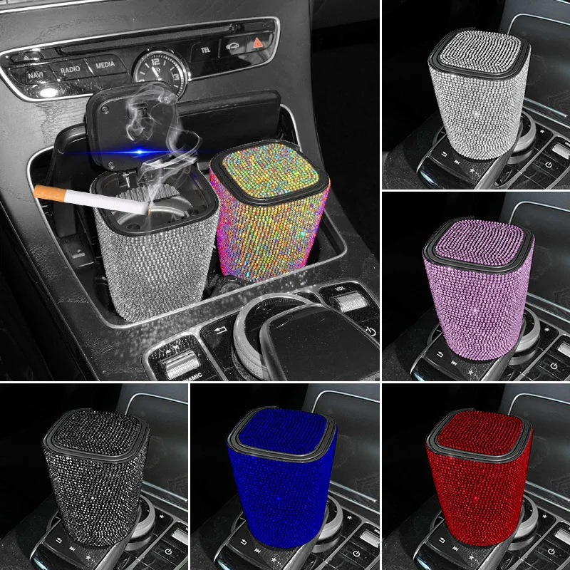 Пепельница для автомобиля со светодиодсветильник кой автомобильный поднос