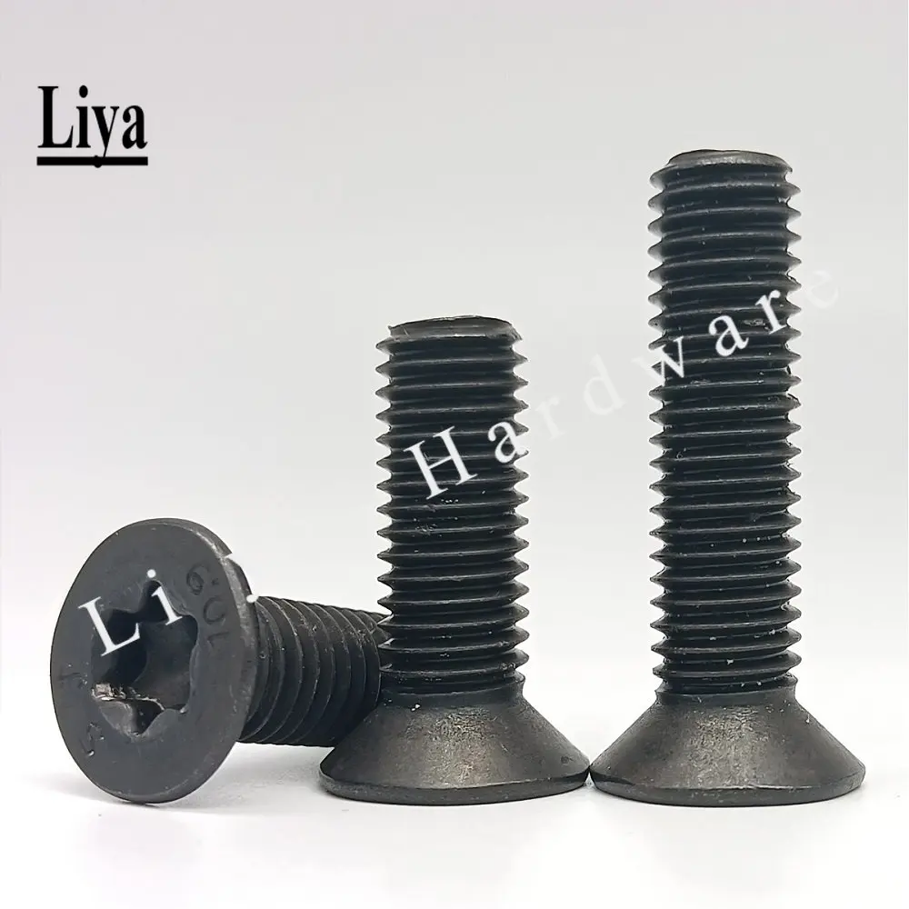 5-50 шт. M1.6, M2, M2.5, M3, M4, M5, M6, M8 Винт с шестигранной головкой со срезанным конусом из стали класса 10.9 с черным покрытием торкс.
