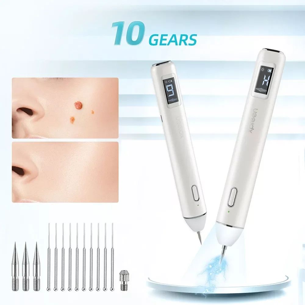 

NEW 10 Level Laser Plasma Pen With Spotlight Skin Mole Remover Freckle Nevus Dark Dot Warts Tag Tattoo Removal Laser Pen Skin Ca