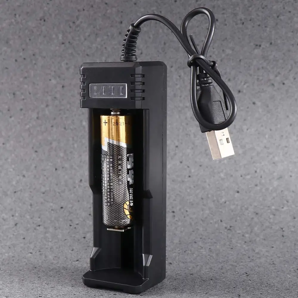 Универсальное умное зарядное устройство USB с одним слотом литиевое 18650 для