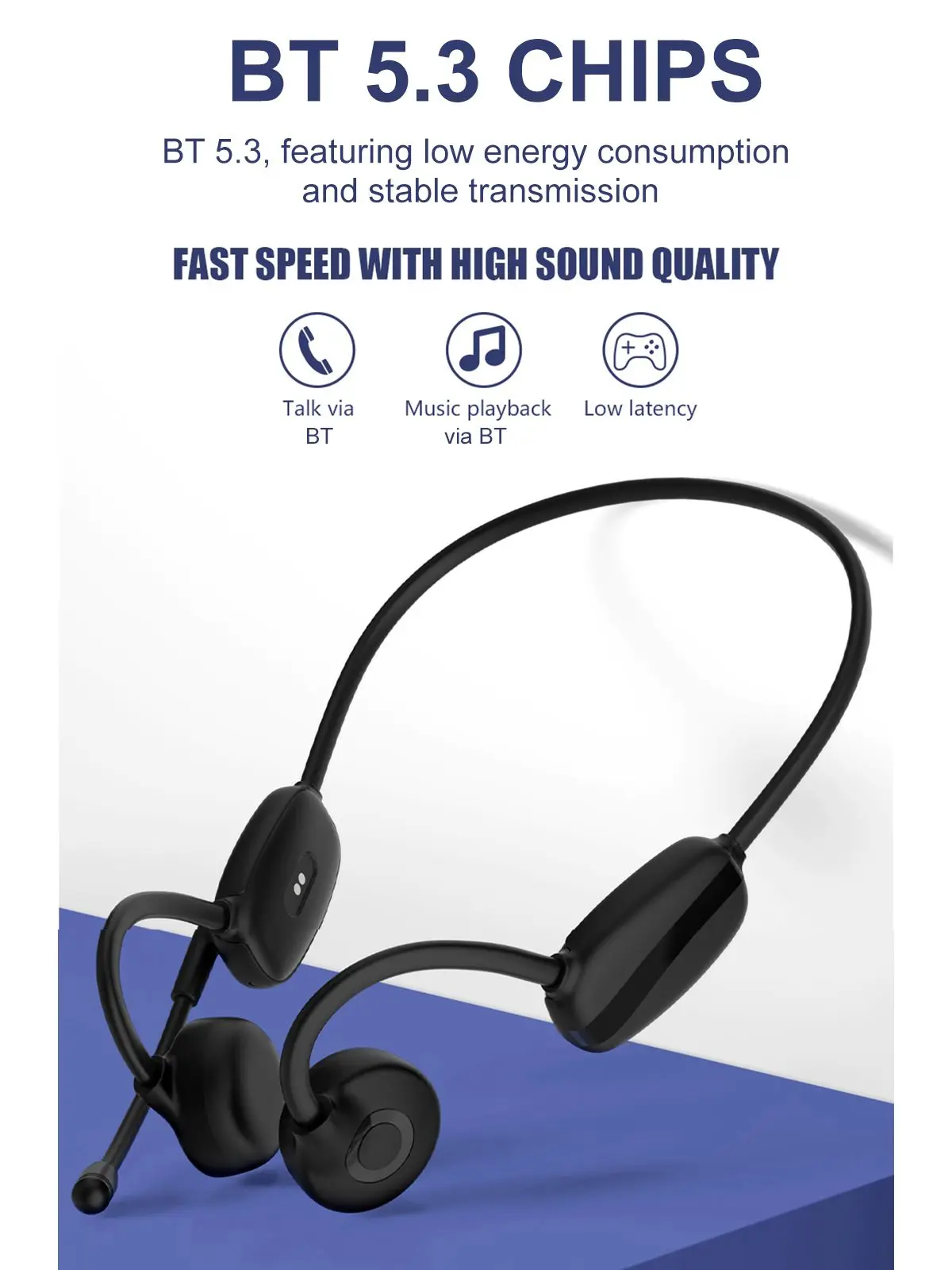 Беспроводные наушники BH628 с костной проводимостью BT 5 3 уличная спортивная