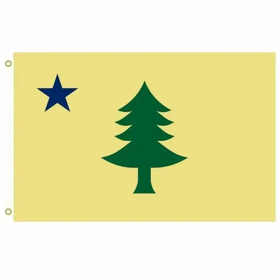 

90*150CM Polyester Maine Flag 1901-1909 Banner ME STATE Banner Outdoor Decor