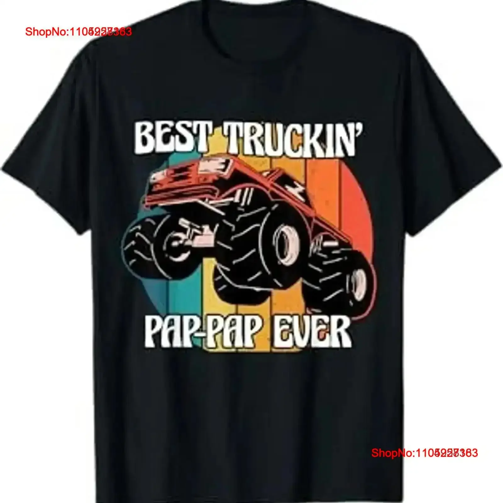 Фото Мужская футболка Best Trucking Pap Ever Monster Truck Trucker USA, винтажная стираная мягкая дизайнерская одежда с рисунком, дышащая, слегка №1