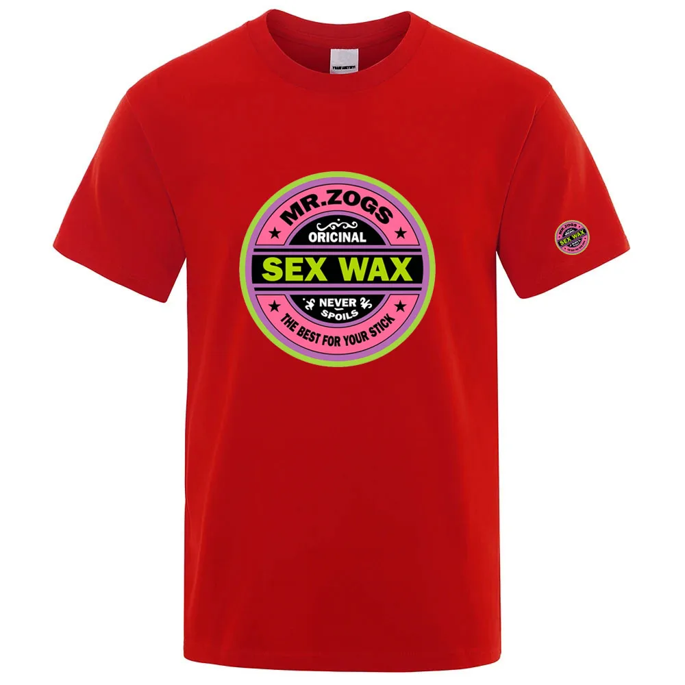 Фото Sex Wax Mr Zogs Surf, новый стиль, легкая однотонная футболка с короткими рукавами, мужская летняя уличная модная универсальная футболка №5