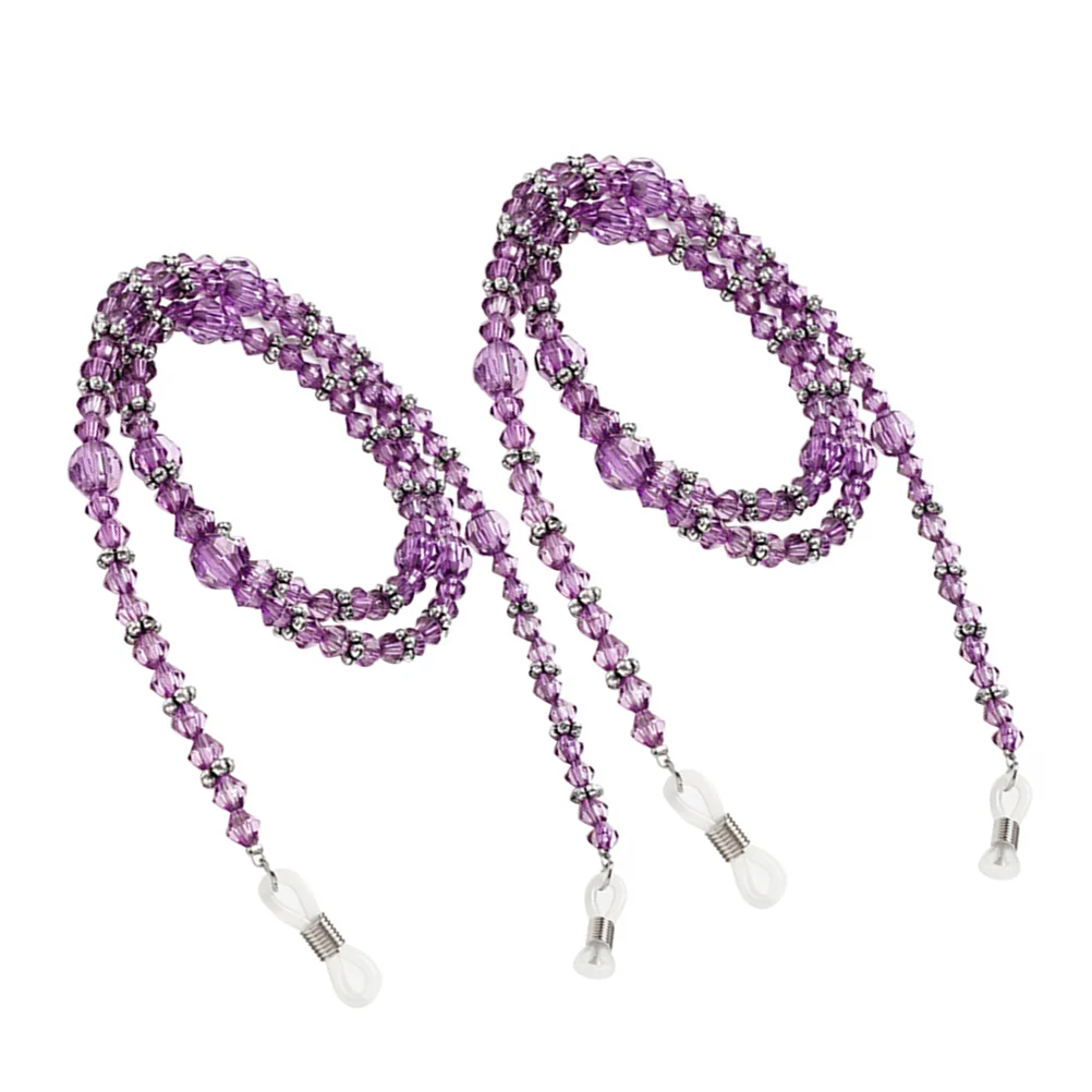 

2pcs Eye Glasses String Holder Chain Colorful Eyeglass Lanyards Straps Cords for Men and Glasses Holders Necklace around Neck
