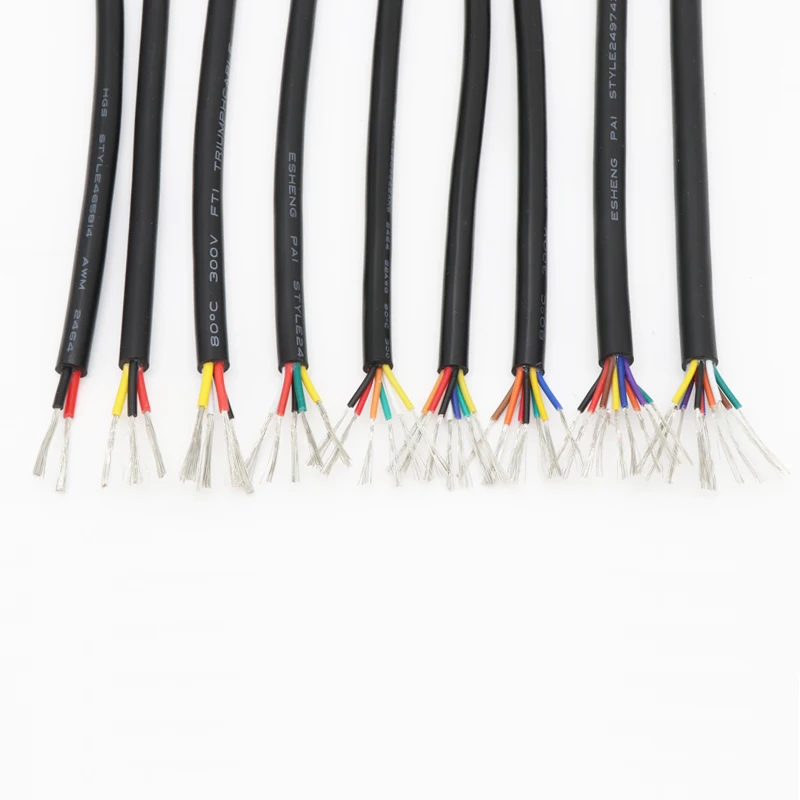 Фото UL2464 Многожильный оболочный провод 30-14AWG 10 9 8 7 6 5 4 3 2 ядра Канальный аудиоизолированный медный кабель Провод управления сигналом 2-10 м №4