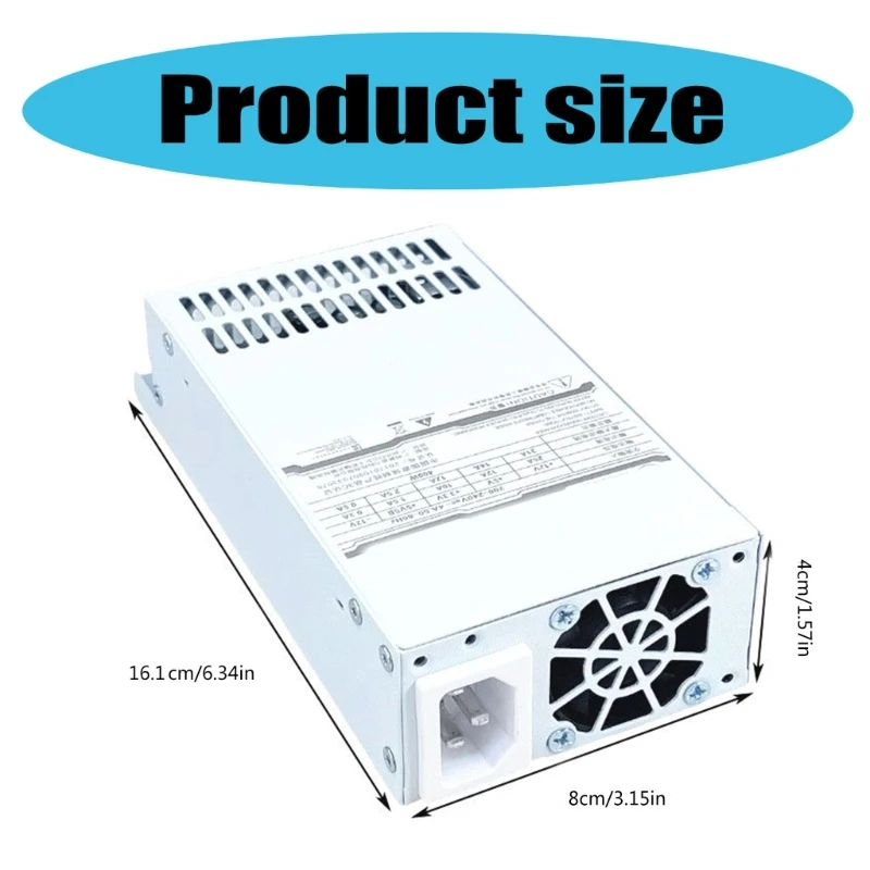 Малый металлический блок питания 400 Вт высотой 1U для настольных серверов