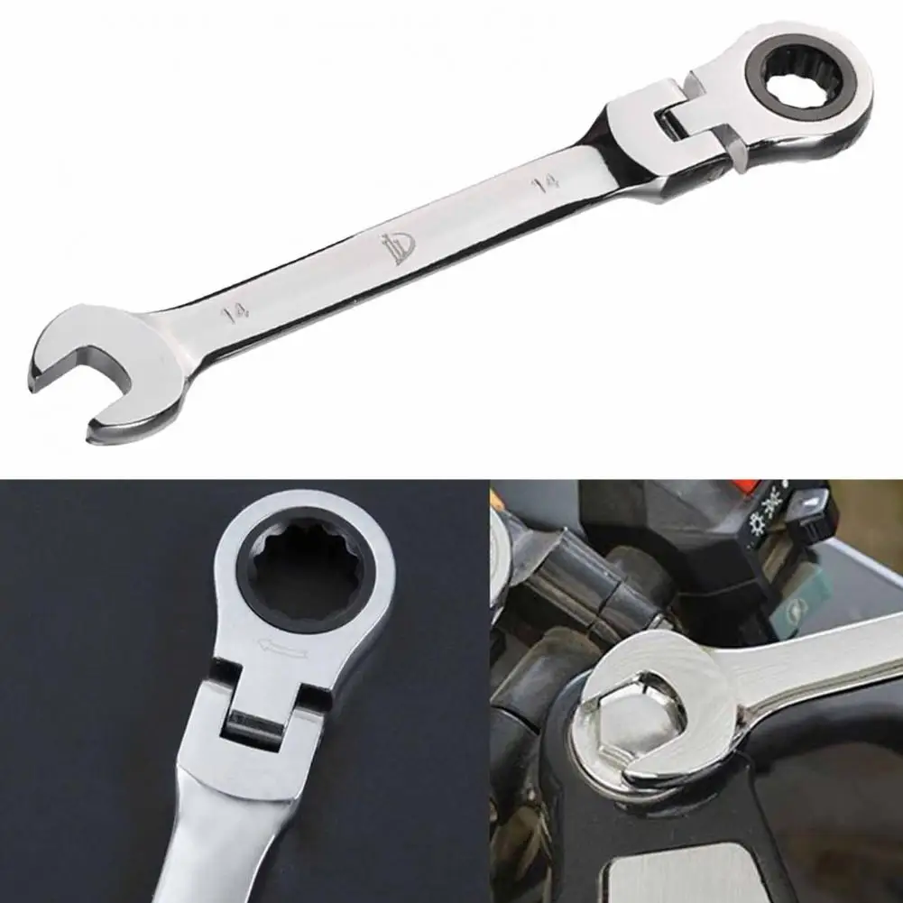 

Spanner 180-degree Rotary Ratchet Wrench Spanner Chrome Vanadium Steel Sturdy Firm Convenient 72-tooth Ratchet Spanner