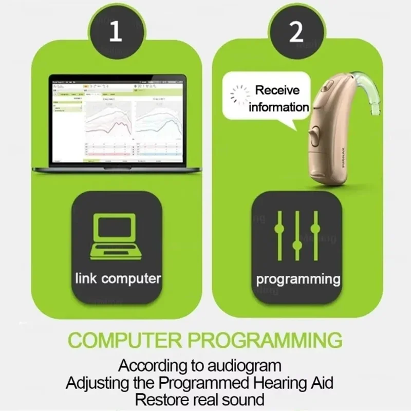 Phona Vitus BTE P UP Слуховые аппараты 6-канальный компьютер Программируемый