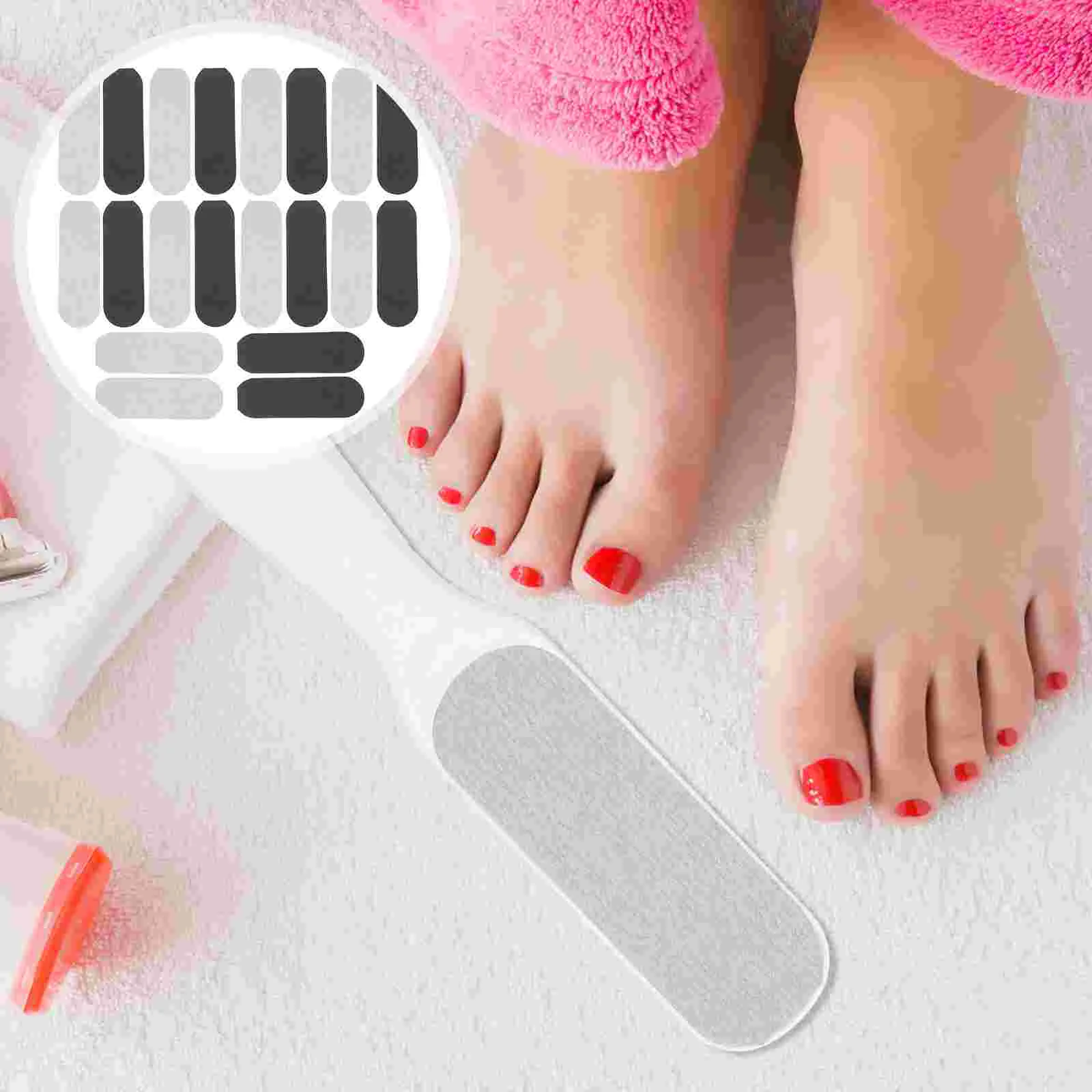 

20 Pcs Foot File Sandpaper Sticker Refills Care Home Tools Feet Skin Remover Supplies