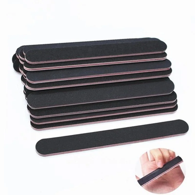 

5Pcs/Lot Nail Art Files 100/180 Nail Buffer Sandpaper Disposable Nail Files Lime A Ongle Available Manicure Pedicure Nail Tools