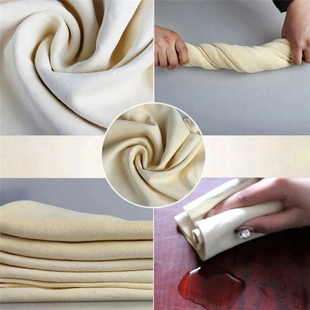 

Car Washing Towel Strong Water Absorbent Rag Cleaning Tool Chamois Leather Car Wash Maintenance 40x30cm Wear Resistant