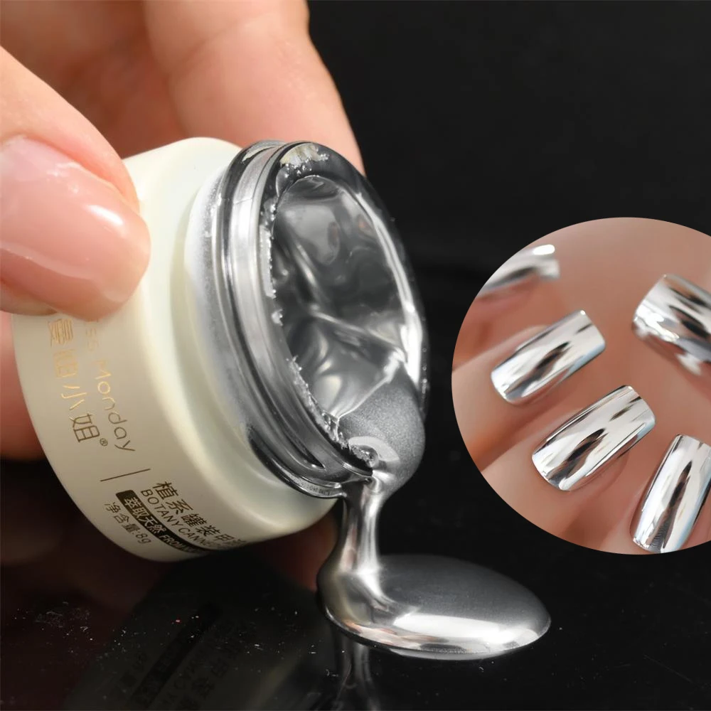 

8ML Superbright Metallic Painting UV Polish Soak Off Gel Polish Flower Drawing Gold/Silver Mirror Glitter Manicure Accessories *