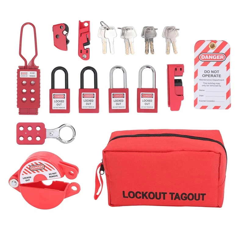 Lockout Tagout Kit Electrical Safety Padlocks Lockpicking For Mechanical Equipment