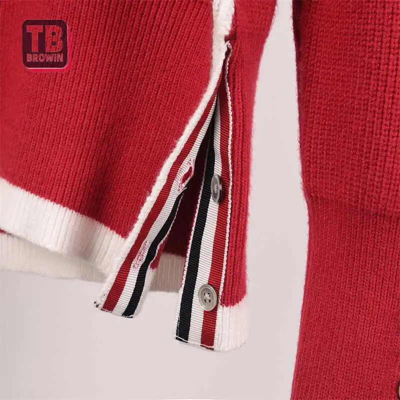 Мужской свитер бренда TB BROWIN thom четыре бар корейский Круглый вырез осень-зима