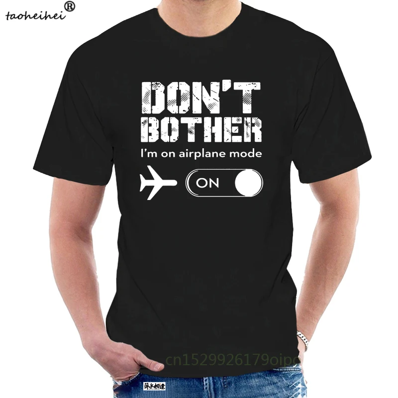 

Футболка мужская с смешным принтом «Я на самолете», 100% хлопок, с коротким рукавом и круглым вырезом