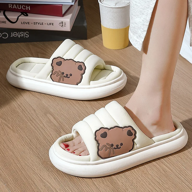 

Linen Slippers For Spring And Autumn Household Indoor Non-slip Thick Bottom Ladies Sandals Floor Mopping Cotton Shoes For Women