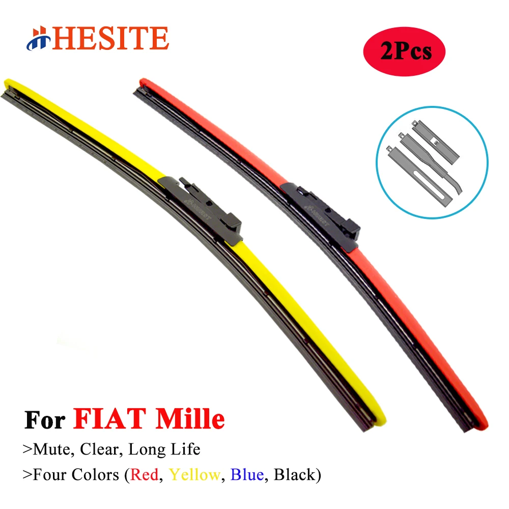 

HESITE Colorful Windshield Wiper Blade for FIAT Mille Hatchback 2010 2011 2012 2013 2014 2015 2016 Automobiles Parts Accessories