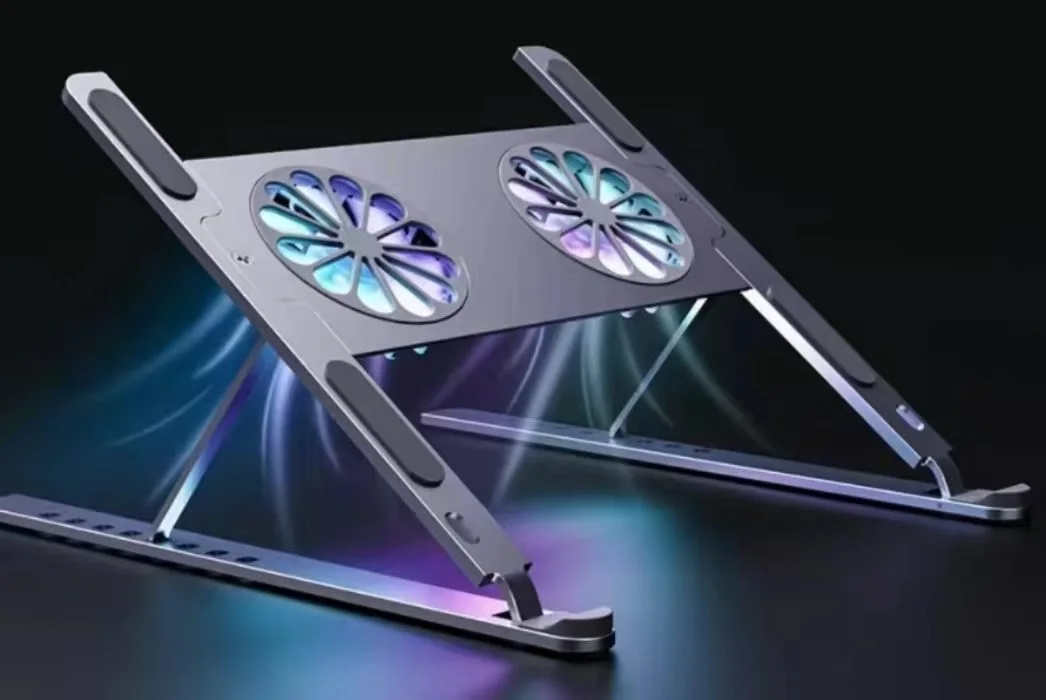 

Notebook Support Game This air-cooled, elevating aluminum alloy rack, fan, silent, draught, heightening, tablet base