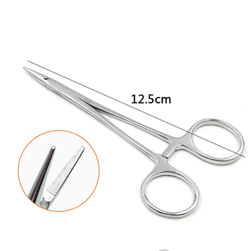 Medical Pulun Needle Holder Stainless Steel 12.5cm Double Eyelid Surgery Tool Needle Holder