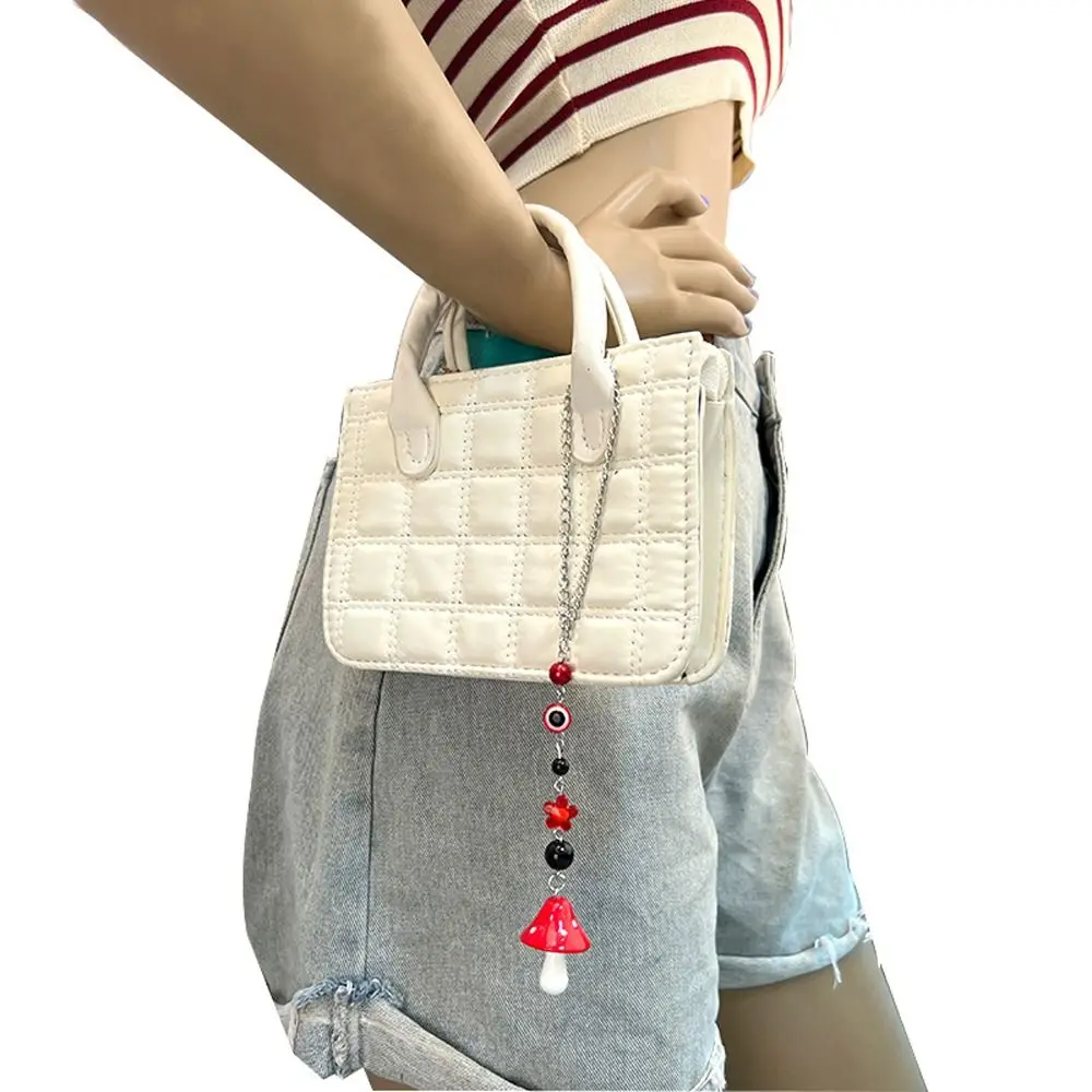 

Flower Car Decorations Accessories Interior Mushroom Korean Style Key Chain Key Ring Hanging Ornaments Bag Pendent