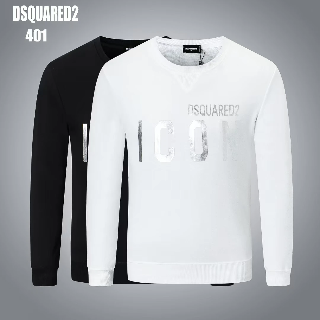 

2022 итальянский модный бренд ICON мужской высококачественный хлопковый свитер с принтом Повседневная Уличная трендовая нижняя рубашка DSQ401