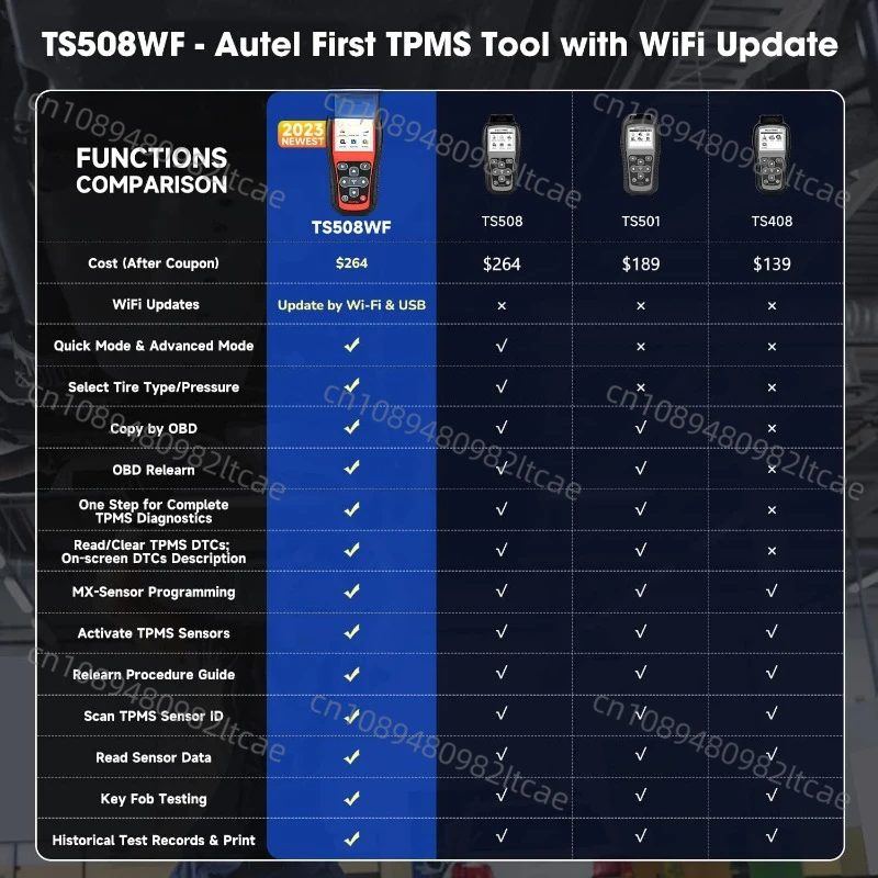 MaxiTPMS TS508WF Инструмент программирования TPMS 2024 новейшая версия Wi-Fi TS508 TS501 TS408 TS601