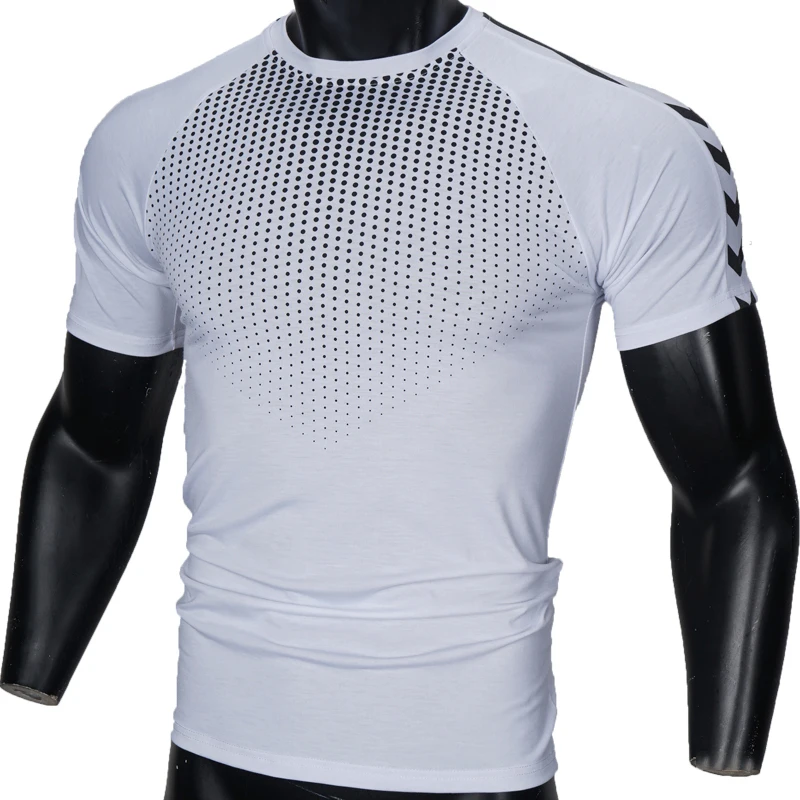 Футболка мужская компрессионная короткий рукав спортивная одежда для спортзала
