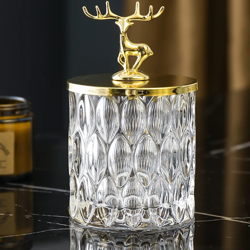 

Золотая стеклянная банка для хранения