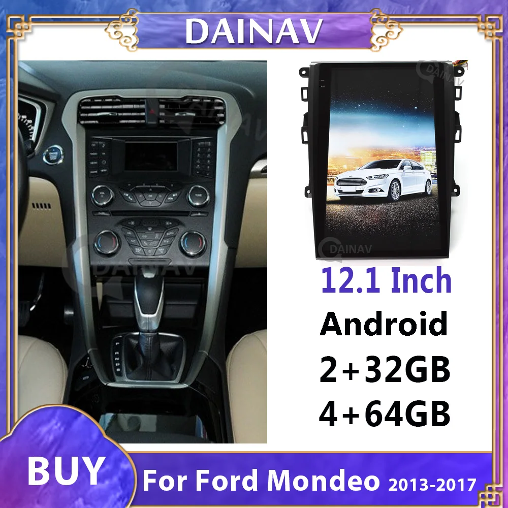 

12,1 дюймовый автомобильный DVD-плеер с вертикальным экраном для FORD MONDEO 2013, 2014, 2015, 2016, 2017, автомобильный GPS-навигатор, автомобильное радио, стере...
