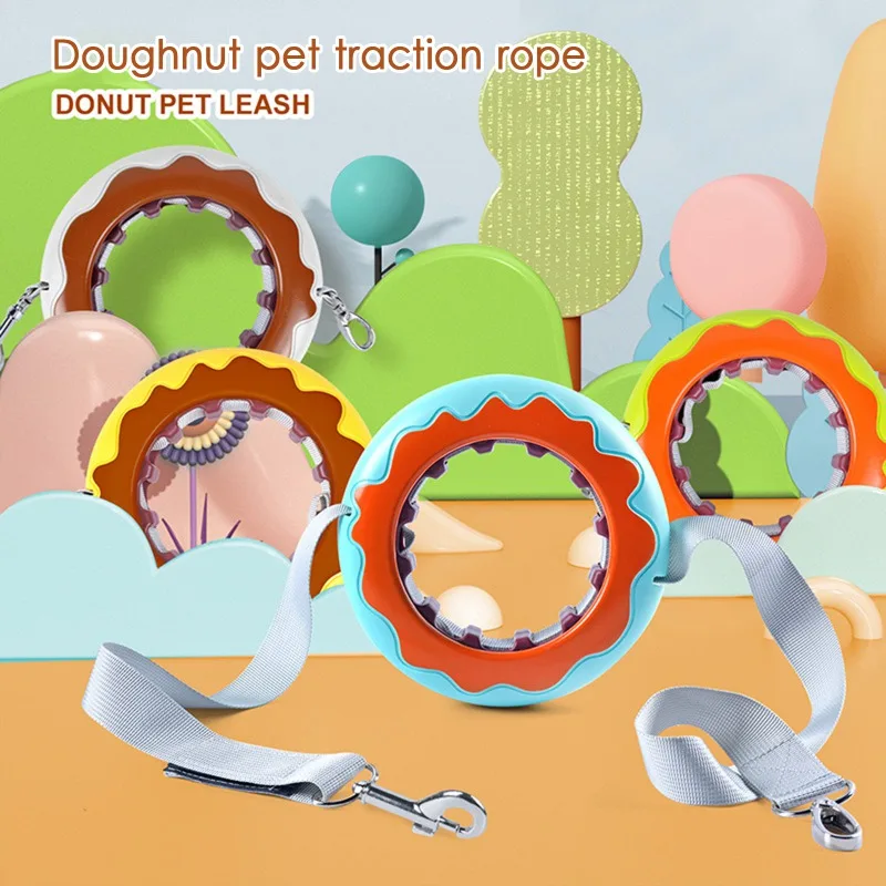 

Doughnut round Design Nylon Double Leash for Dogs Training Dog Leash for Outdoor Camping Yard Hiking Pets Accessories
