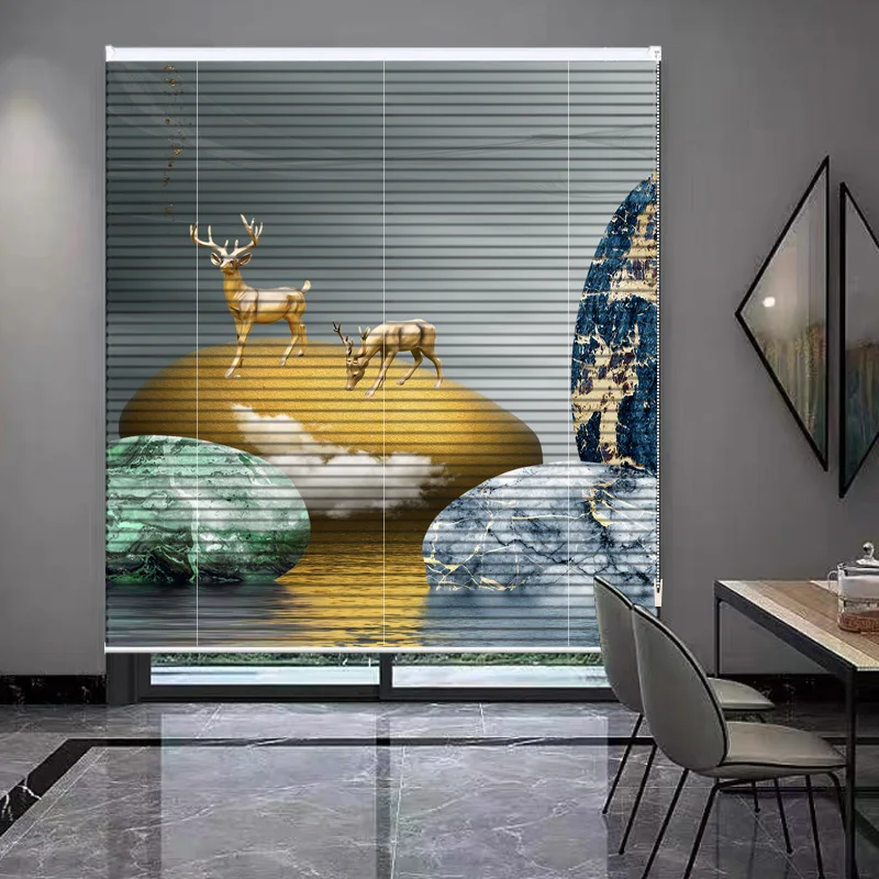 

Luxury Electric Aluminum Venetian Blinds Printing Without Punching Sunshade Waterproof