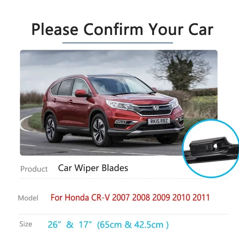 Набор щёток стеклоочистителя переднего и заднего стекла для Honda CR-V CRV CR V MK3 RE1 RE2 RE3