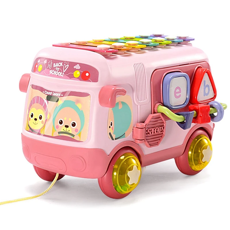 

Перкуссионное пианино для детей, 7 тонов, раннее обучение, музыкальный автобус, искусственная геометрическая форма