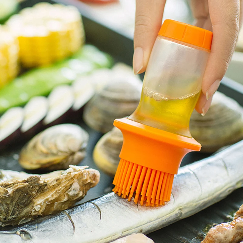 

Cooking Brush Spice Jars No Drip Kitchen Silicone Gadget Spice Jars Mini Portable Rangement Cuisine Restaurant Utensils Kitchen